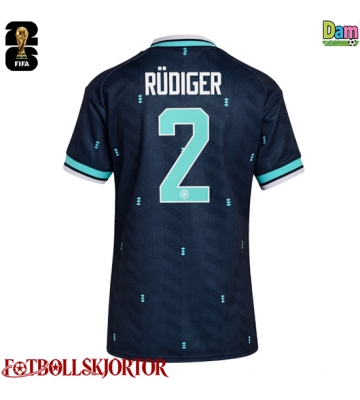 Tyskland Antonio Rudiger #2 Bortatröja Dam VM 2026 Kortärmad